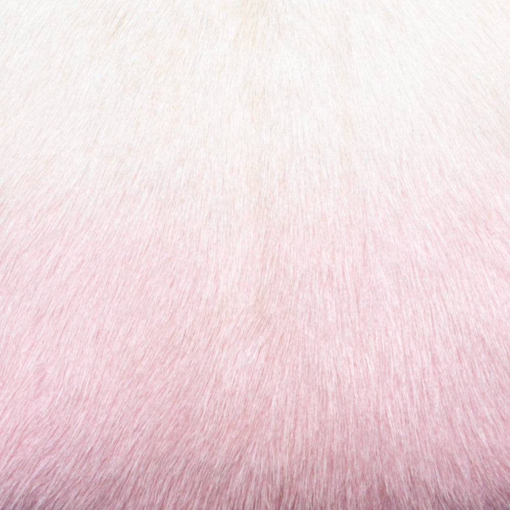 Ivory/Pink Goatskin Ombré Cushion